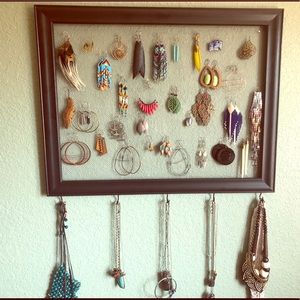 Earring and necklace holder